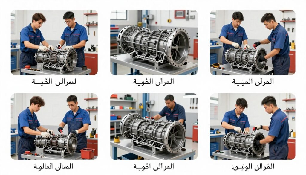 عملية تركيب ناقل الحركة للسيارات في المحترف الاول