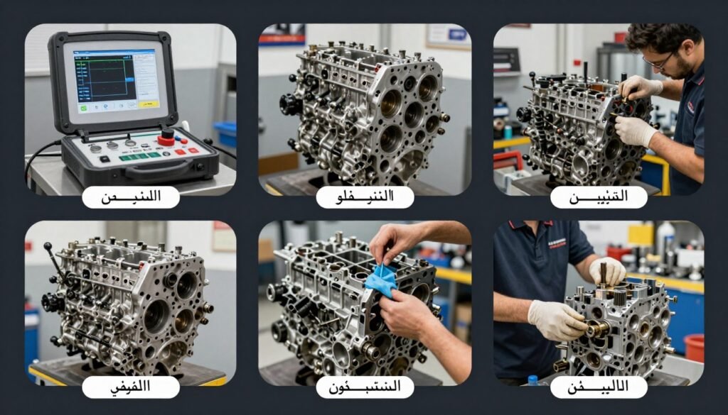 مراحل عملية توظيب المكائن الصيني في المحترف الأول