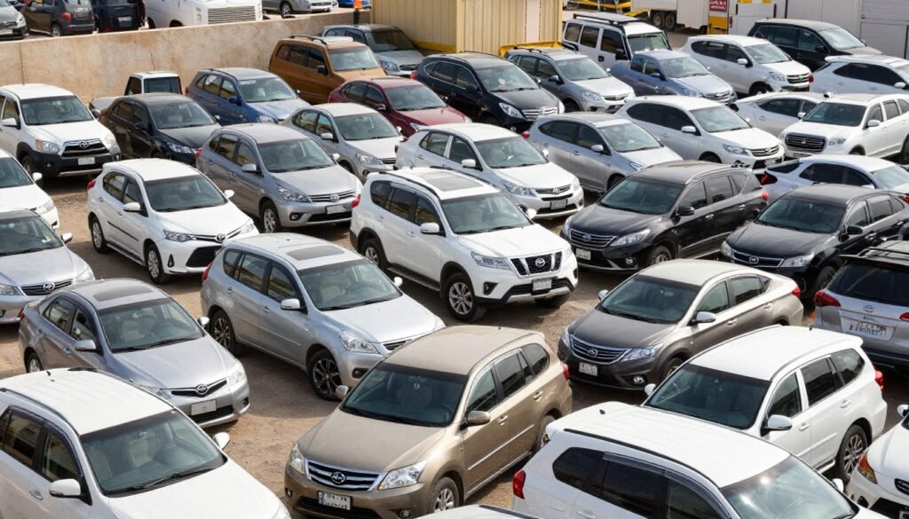 أنواع السيارات المختلفة في تشليح السلي سيارات في الرياض