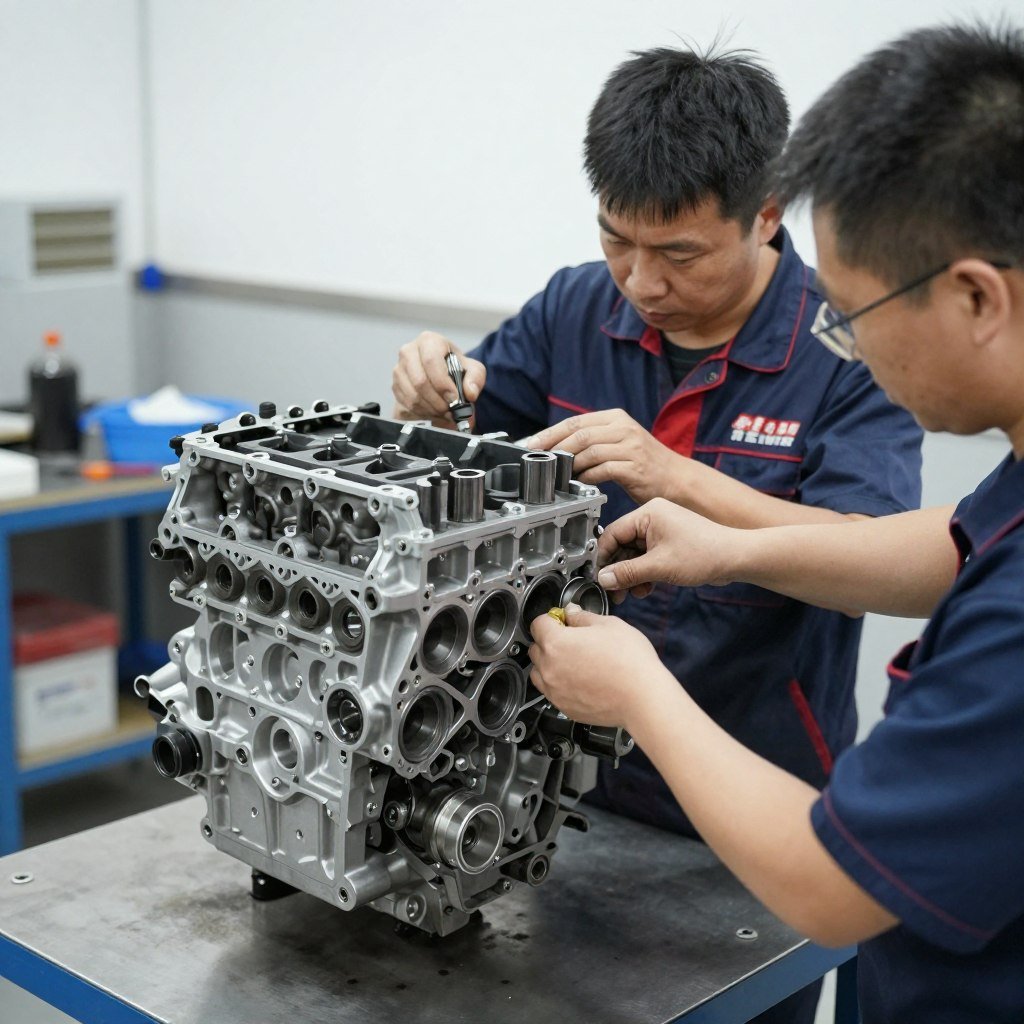 إعادة تجميع محرك السيارة الصينية