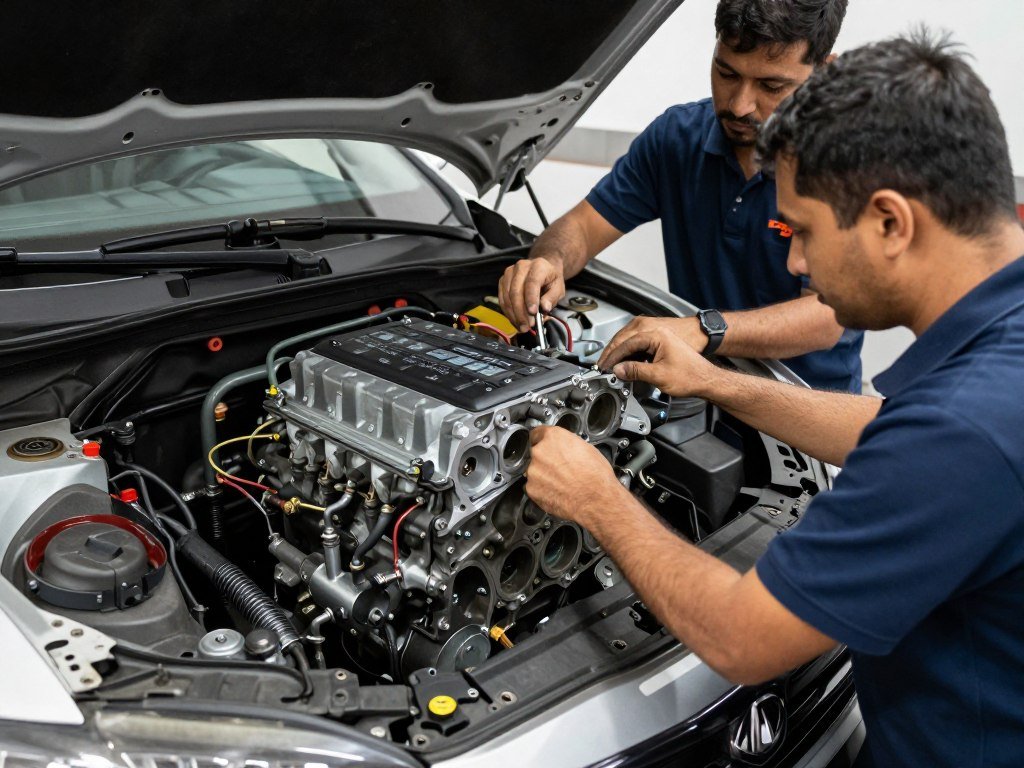 تركيب مكائن سيارات في الرياض - تركيب المحرك الجديد