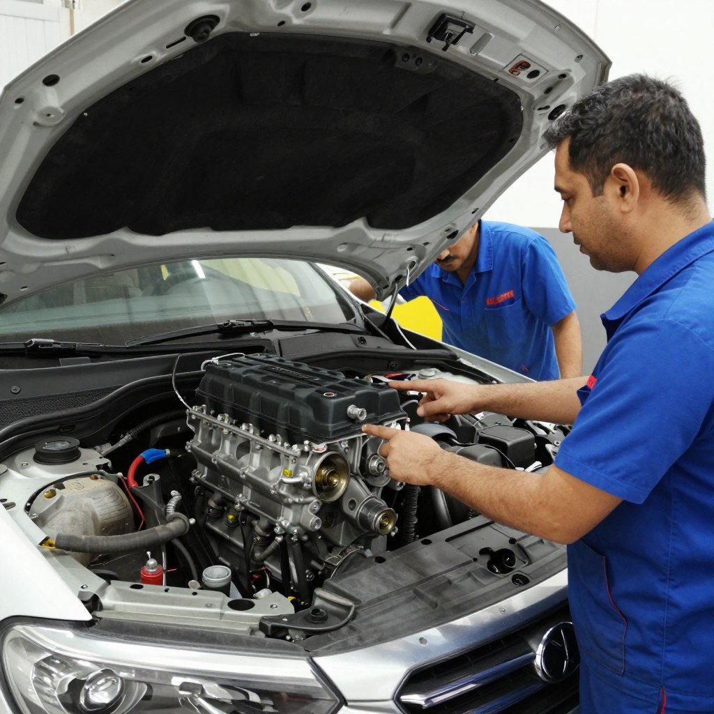 تسليم السيارة الصينية بعد توظيب المحرك