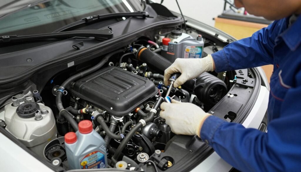 صيانة دورية لمكائن سيارات مستوردة في مركز المحترف الأول