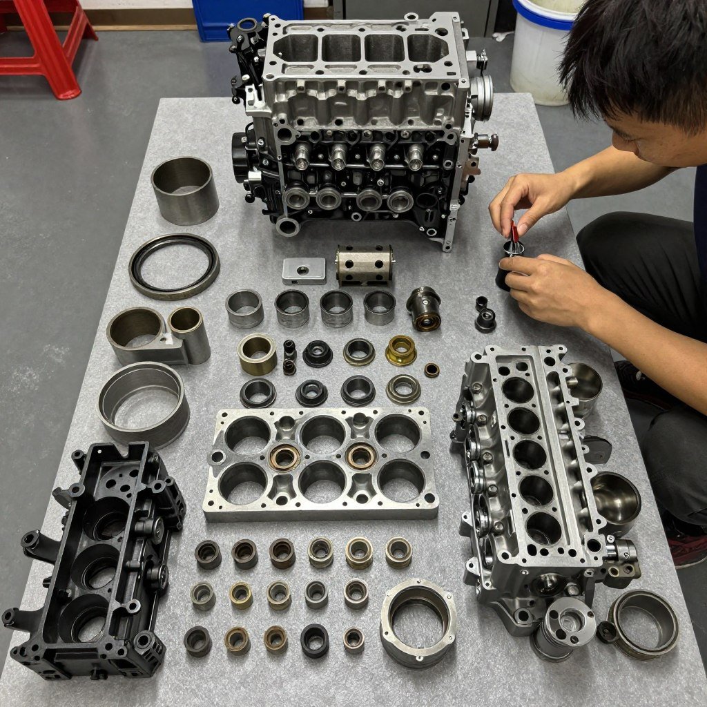عملية إعادة بناء محرك سيارة بالكامل عملية إعادة بناء محرك سيارة بالكامل
