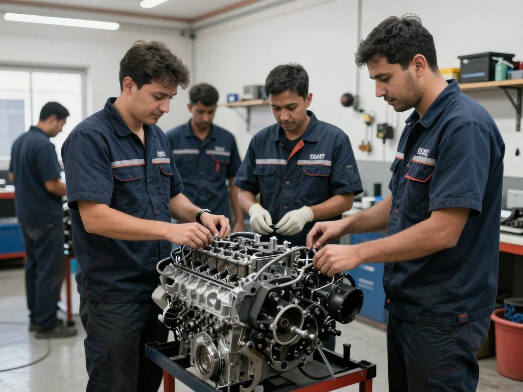 فريق فني متخصص في محركات إيسوزو ديماكس