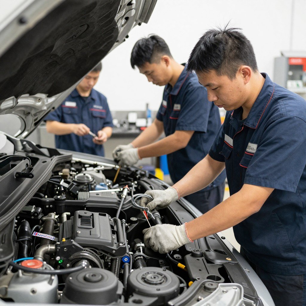 فريق فني متخصص في مكائن السيارات فريق فني متخصص في مكائن السيارات