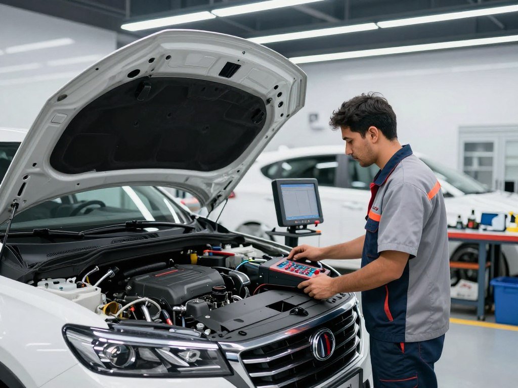 ماكينة شان جان سيارات في الرياض - فحص المحرك