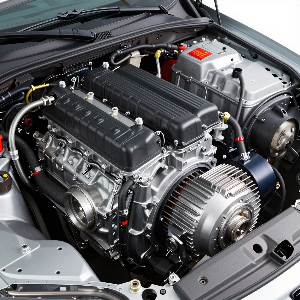 محرك هجين يجمع بين المحرك التقليدي والمحرك الكهربائي محرك هجين يجمع بين المحرك التقليدي والمحرك الكهربائي