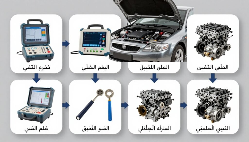 مراحل تصليح مكائن سيارات الرياض في المحترف الأول