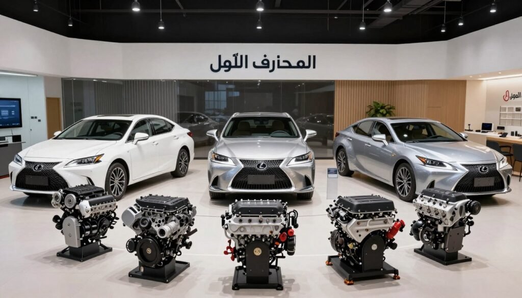 مكائن سيارات متنوعة في معرض المحترف الأول بالرياض