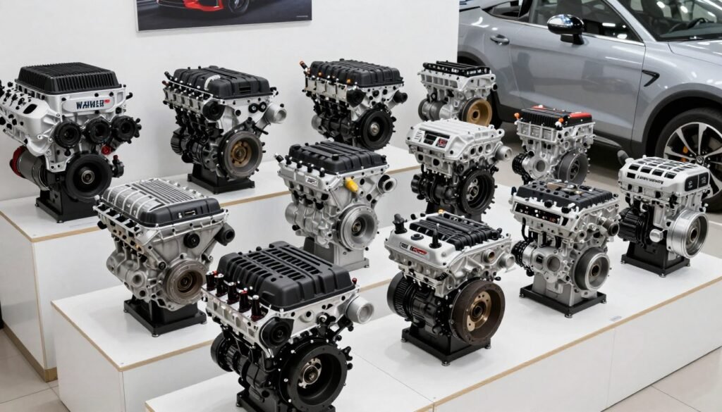 مكائن سيارات مستوردة متنوعة معروضة في مركز المحترف الأول