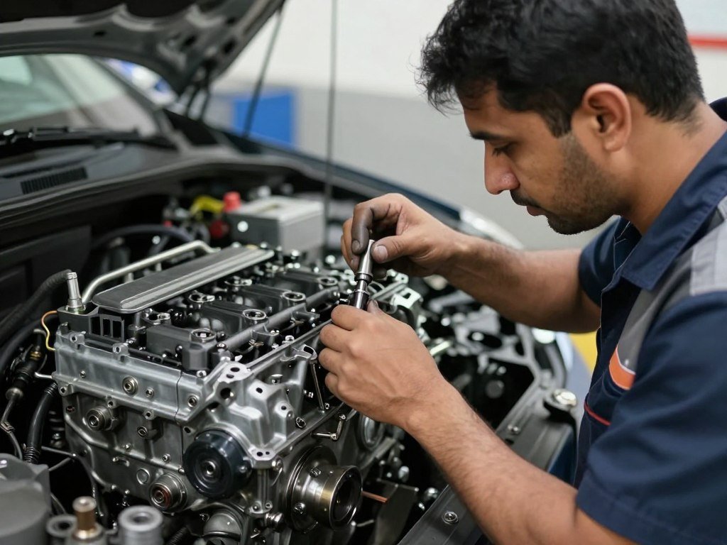 مهندس متخصص يقوم بتوظيب ماكينة سيارة في الرياض مهندس متخصص يقوم بتوظيب ماكينة سيارة في الرياض