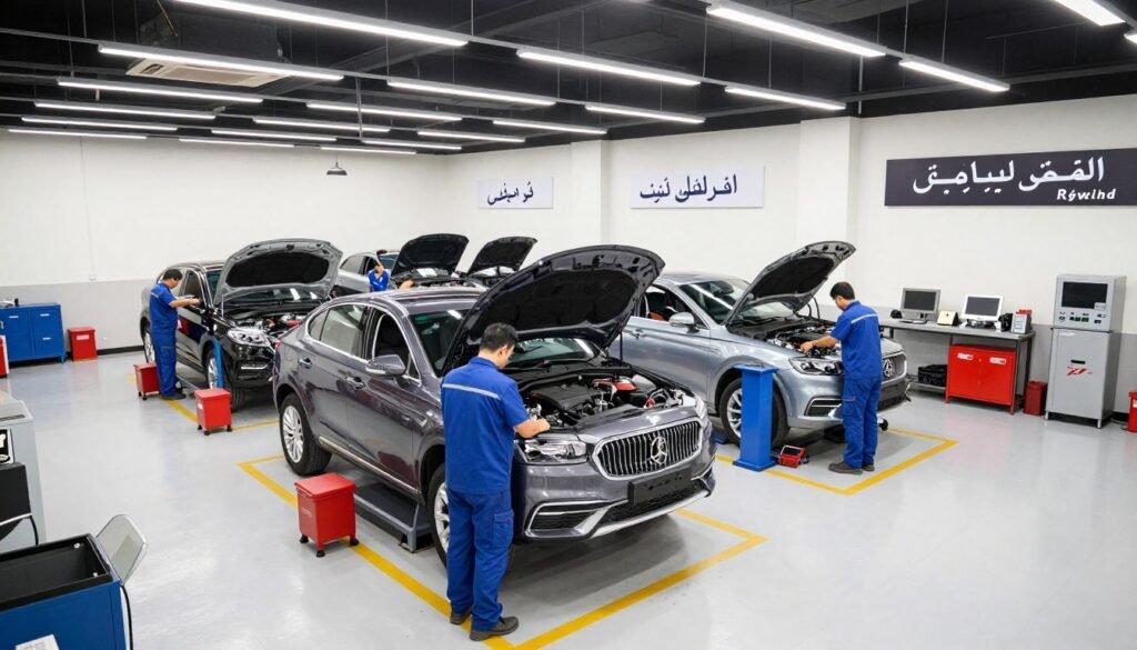 إصلاح مكائن سيارات بالرياض في ورشة متخصصة