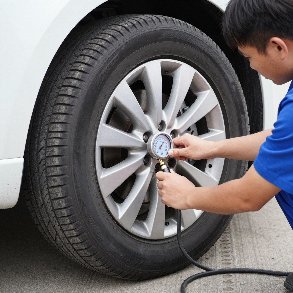 إطارات سيارة منفوخة بشكل صحيح