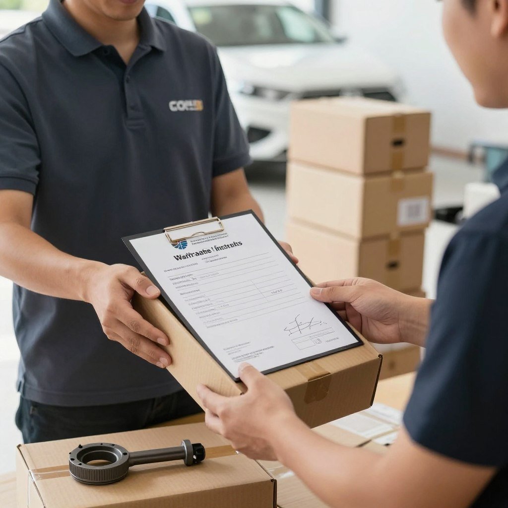 استلام قطع الغيار مع الضمان