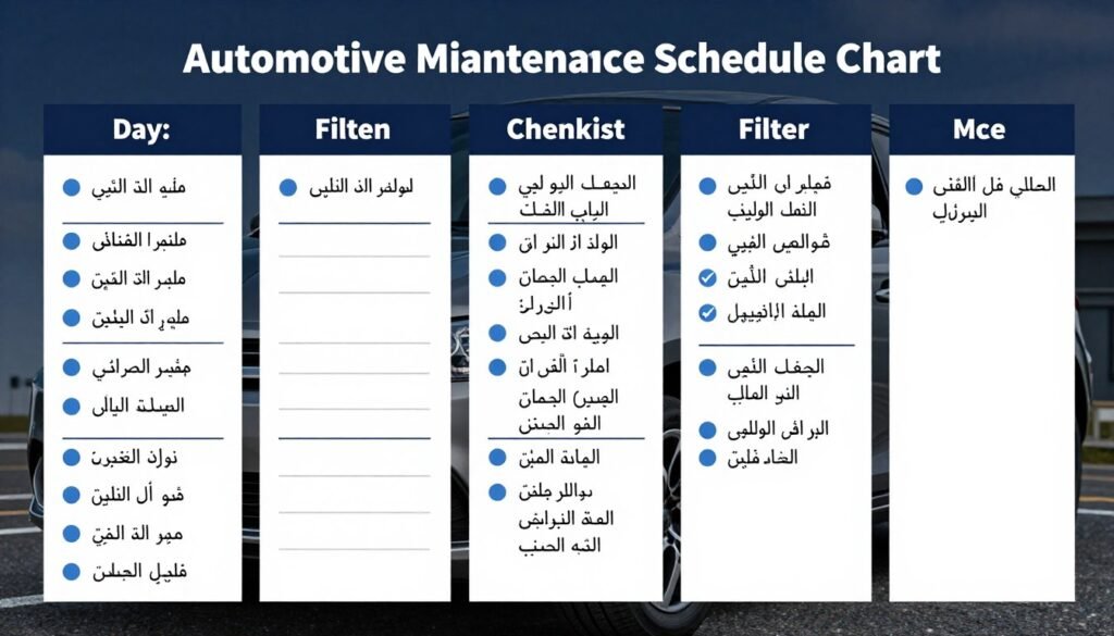 جدول صيانة السيارات