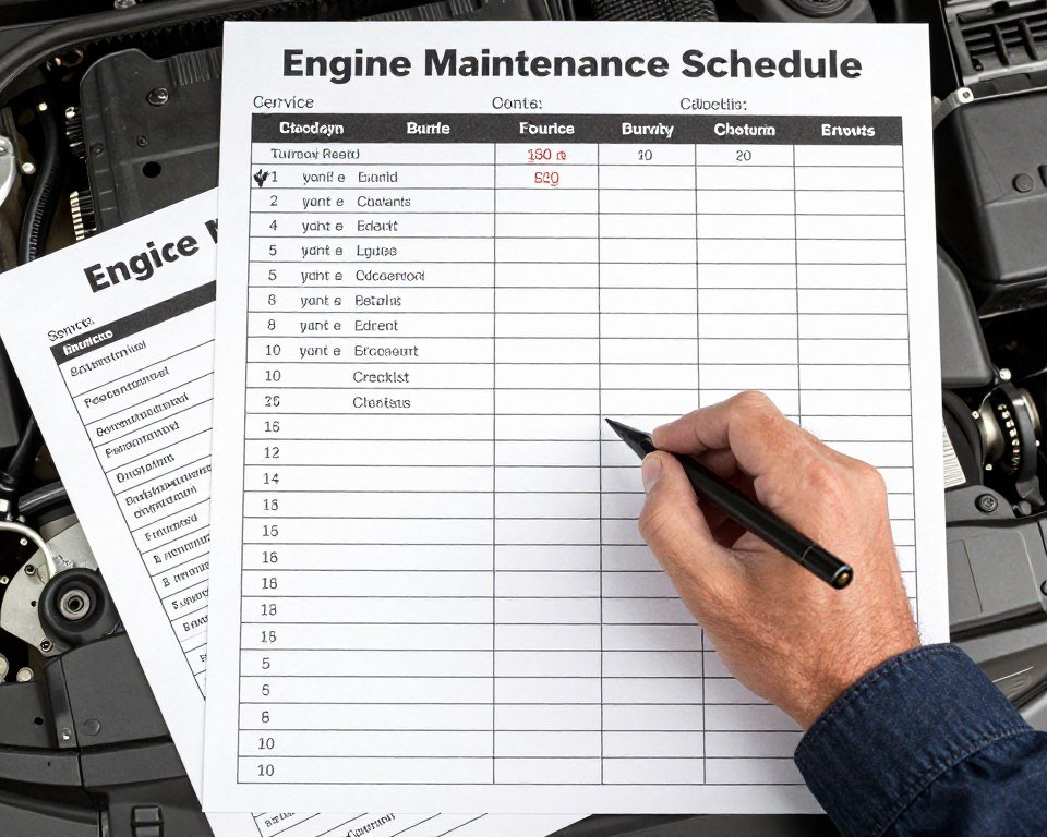 جدول صيانة المحرك الدوري جدول صيانة المحرك الدوري