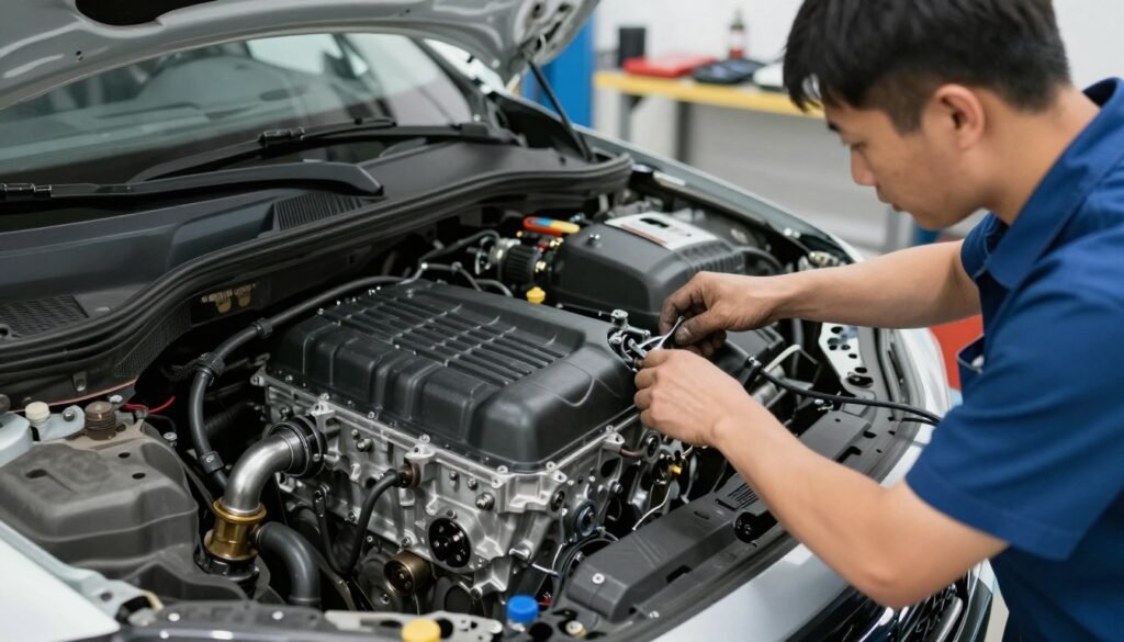 خدمات تركيب مكائن السيارات - فني محترف