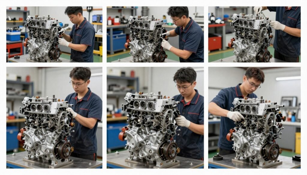 خطوات عملية توضيب المحرك