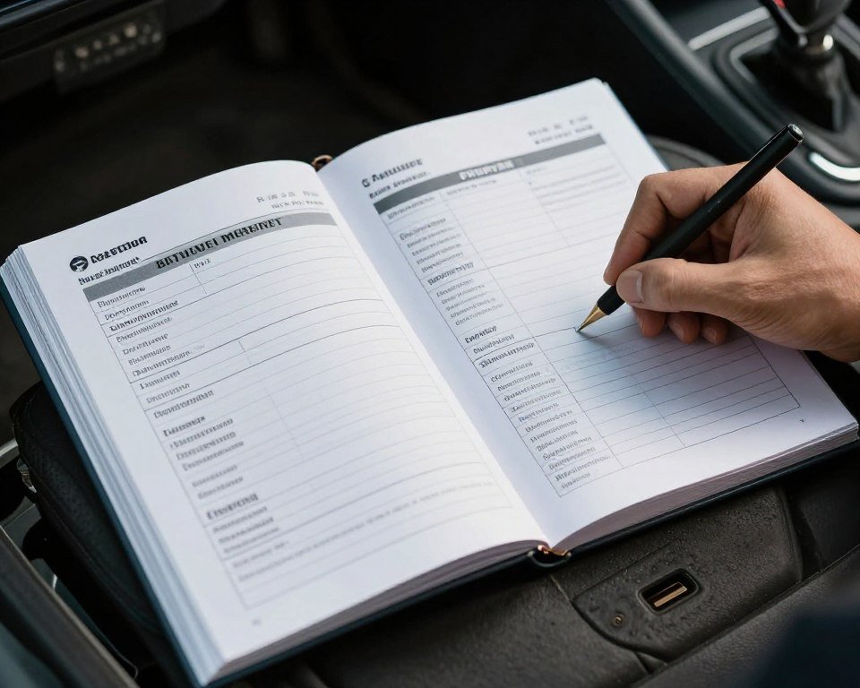 سجل صيانة سيارة