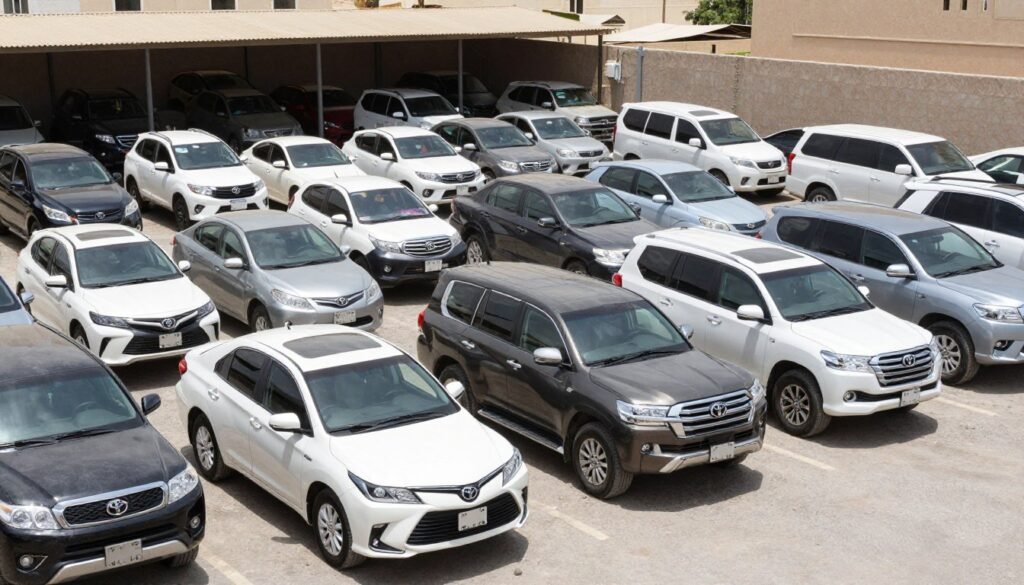 سيارات تويوتا متنوعة في تشليح الرياض