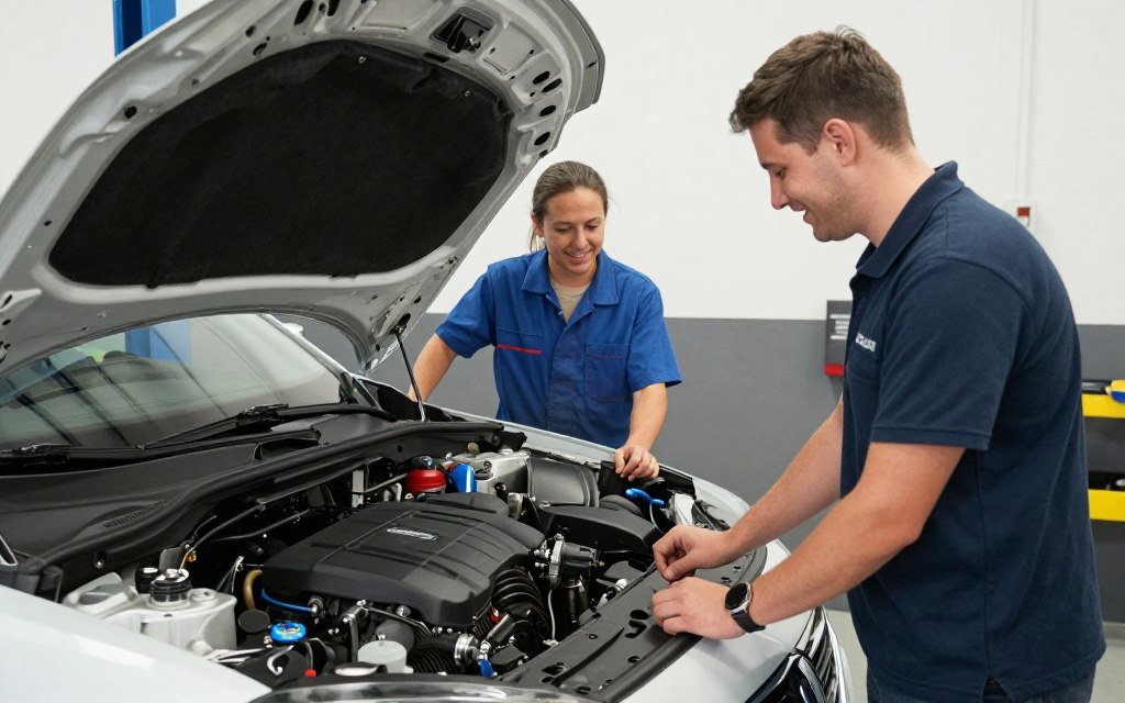 سيارة بعد تركيب مكينة جديدة