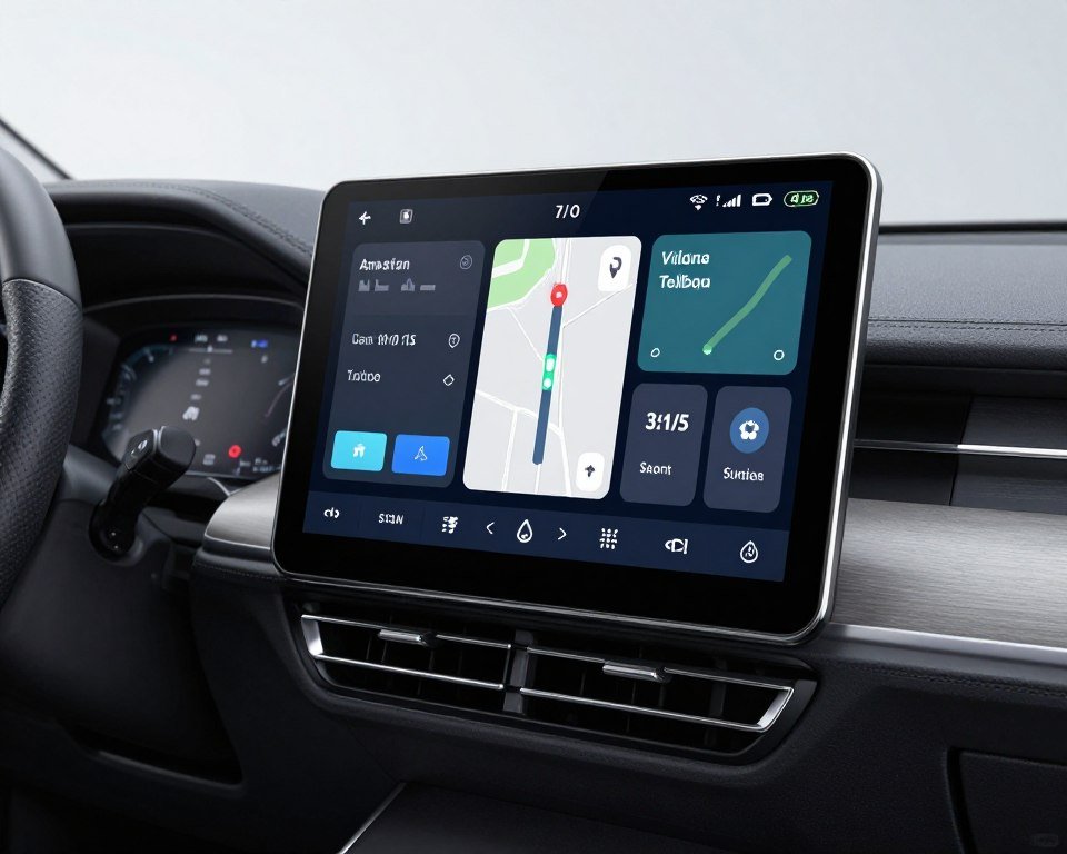 شاشة نظام ترفيه سيارة تعمل باللمس