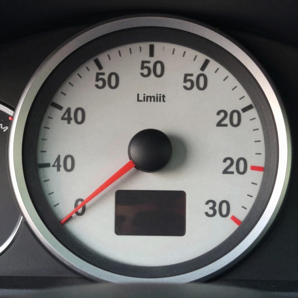 عداد سرعة يظهر سرعة معتدلة