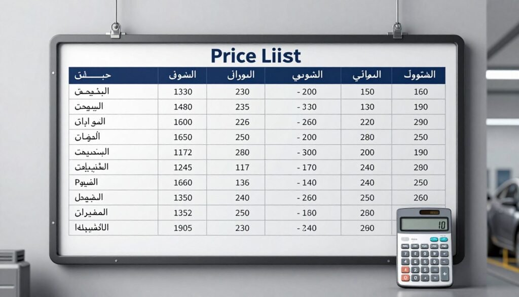 عروض أسعار خدمات السيارات في الرياض