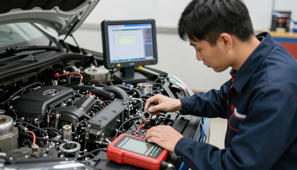 فحص جودة قطع غيار تويوتا في الرياض