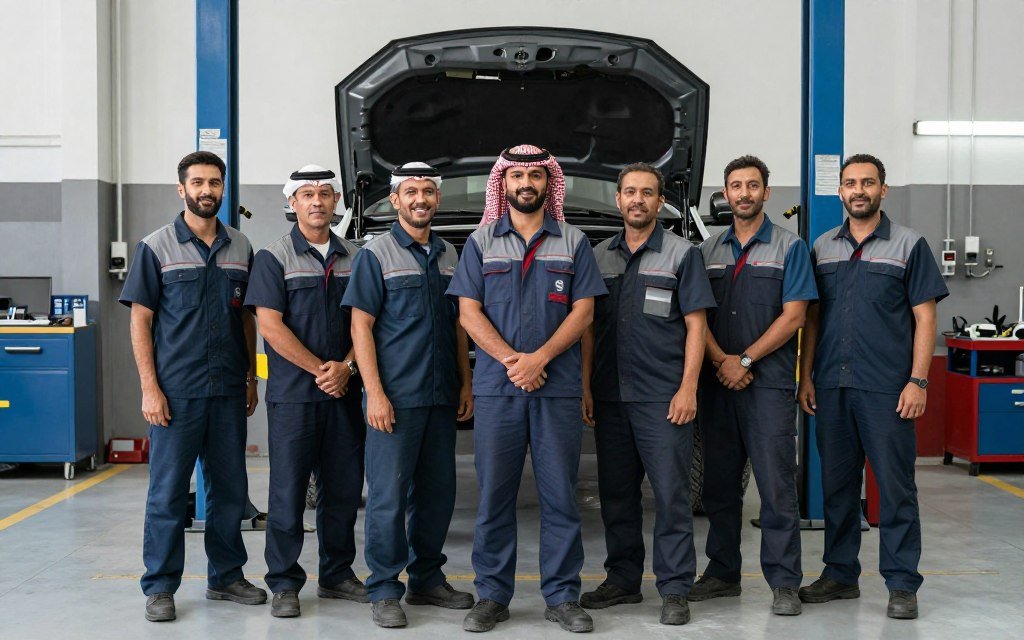 فريق عمل متخصص في صيانة مكائن السيارات