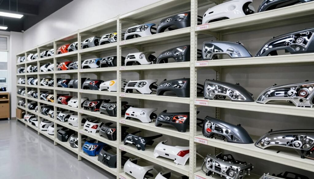 قطع غيار سيارات هونداي متنوعة في تشليح الرياض