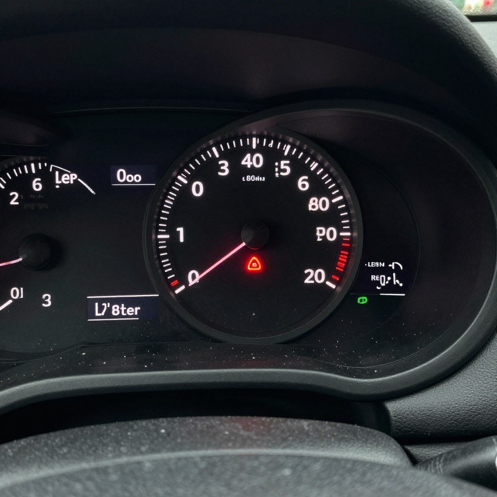 لمبة فحص المحرك مضاءة