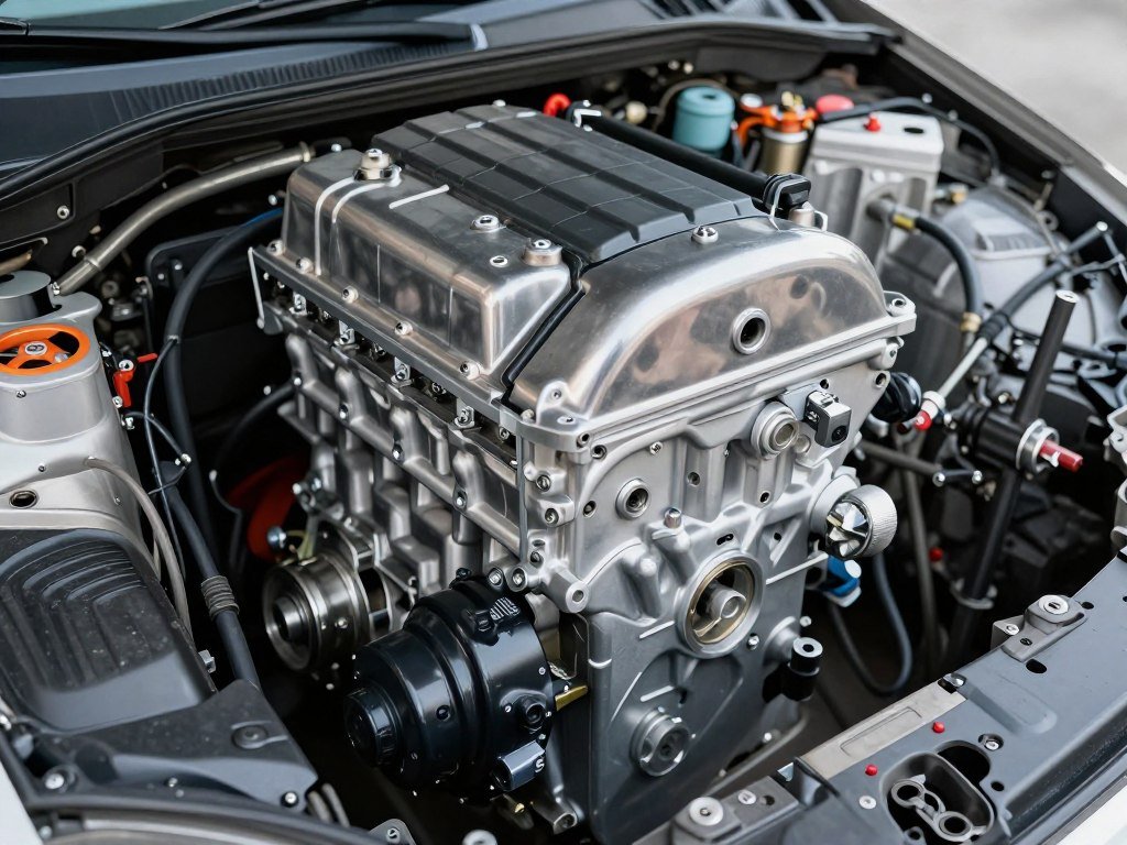 محرك سيارة بعد التوضيب الكامل