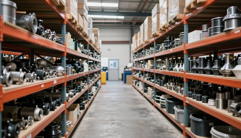 مستودع قطع غيار منظم