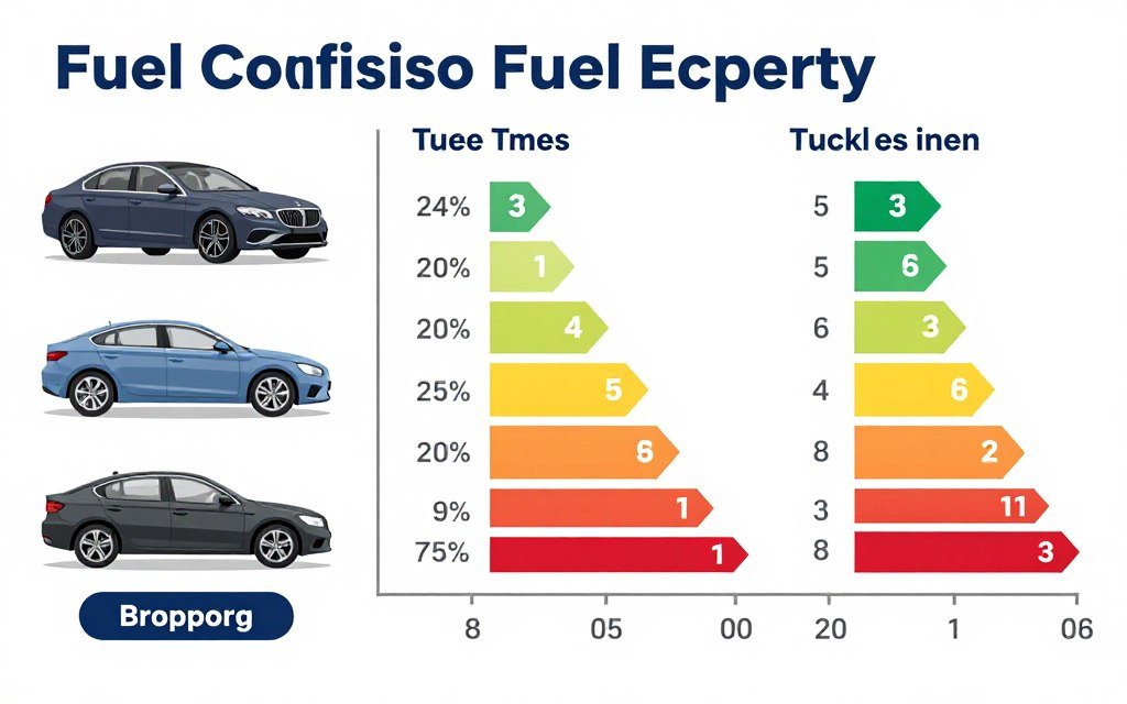 مقارنة استهلاك وقود أنواع مختلفة من السيارات