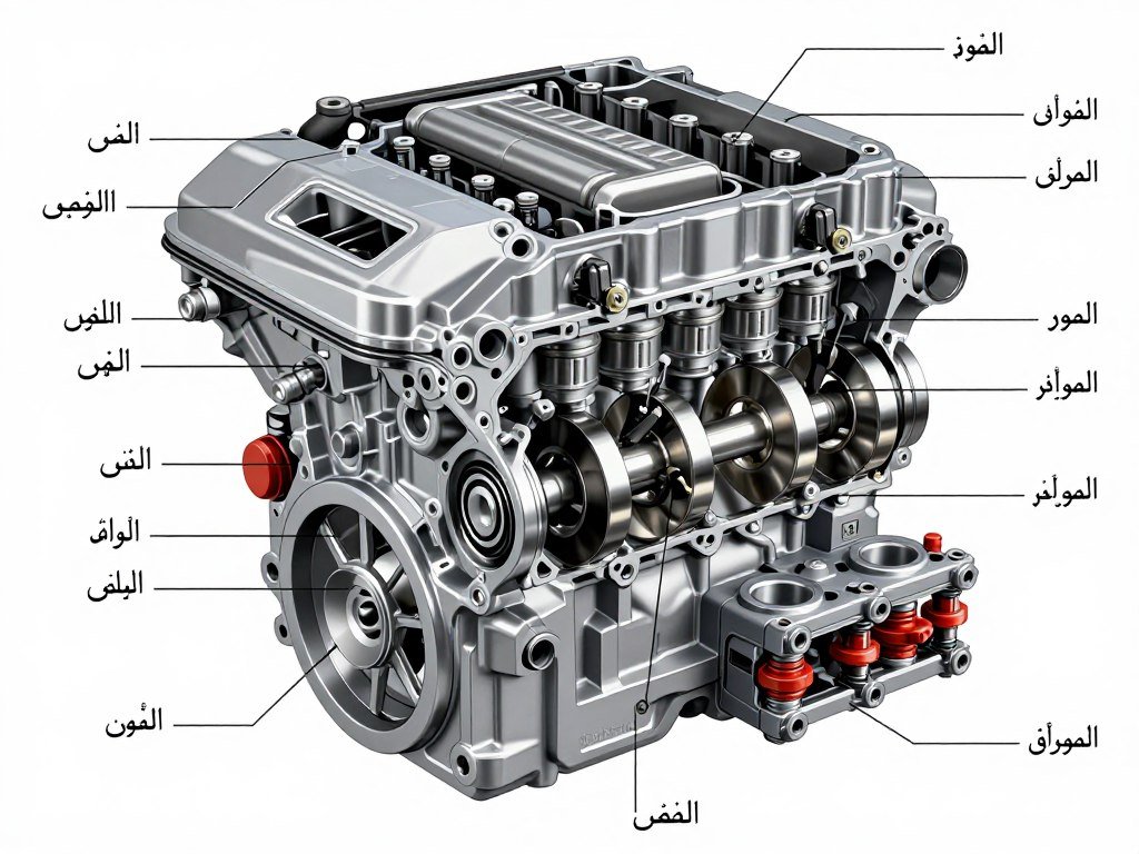 مكونات محرك السيارة