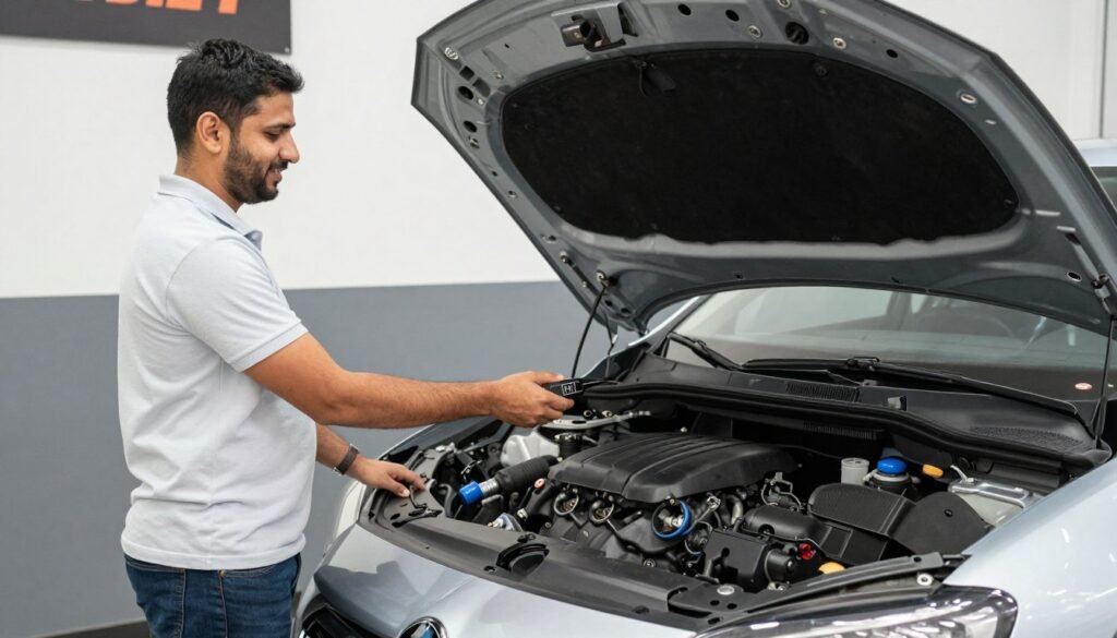 نجاح تركيب محرك سيارة جديد نجاح تركيب محرك سيارة جديد