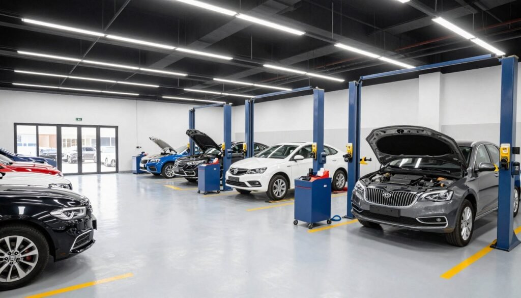 ورشة سيارات حديثة في الرياض