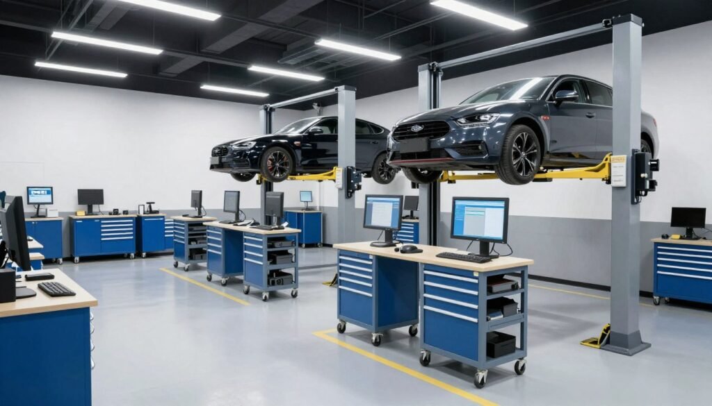 ورشة صيانة سيارات حديثة في الرياض