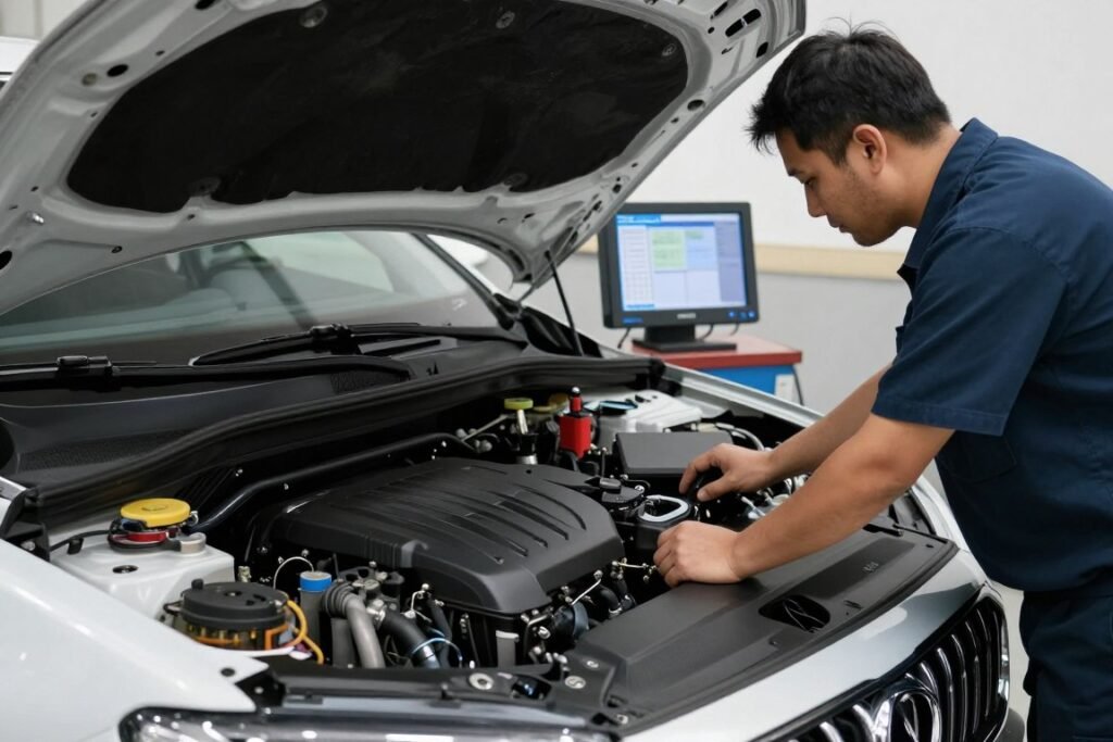 ورشة صيانة مكائن سيارات صيني بالرياض